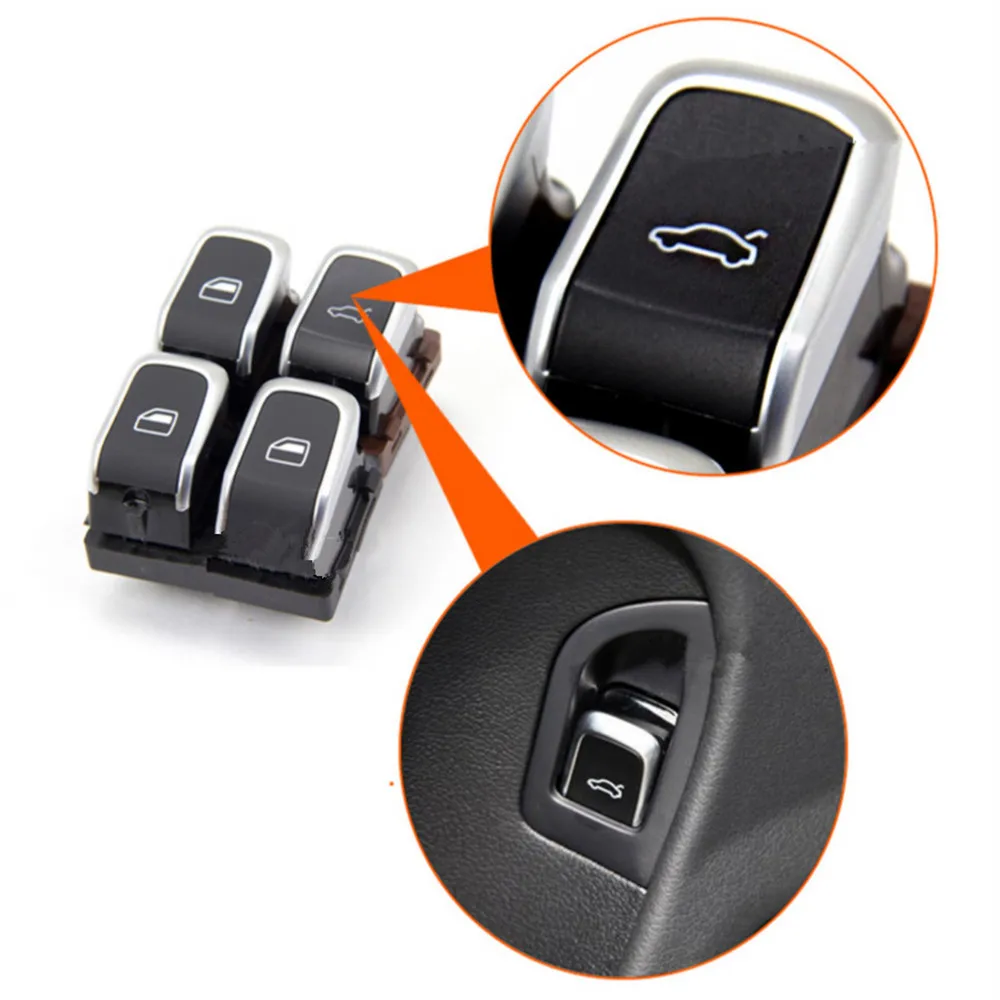 Qty 10 Chrome Trunk Lid Control Button Trunk Switch 8K0 959 831 8KD 959 831 for Audi A4 B8 A5 8T Q5 8R 8K0959831 8K0 959 831B