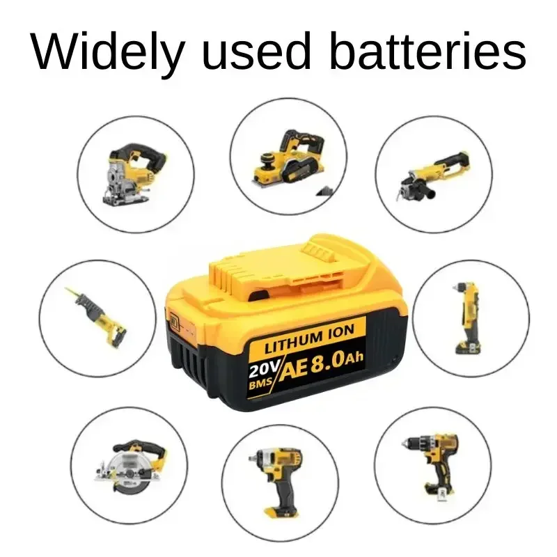 20V DCB200 12000mAh Replacement Li-ion Battery for DeWalt DCB205 DCB201 DCB203 Power Tool Battery 20 Volt MAX With Charger