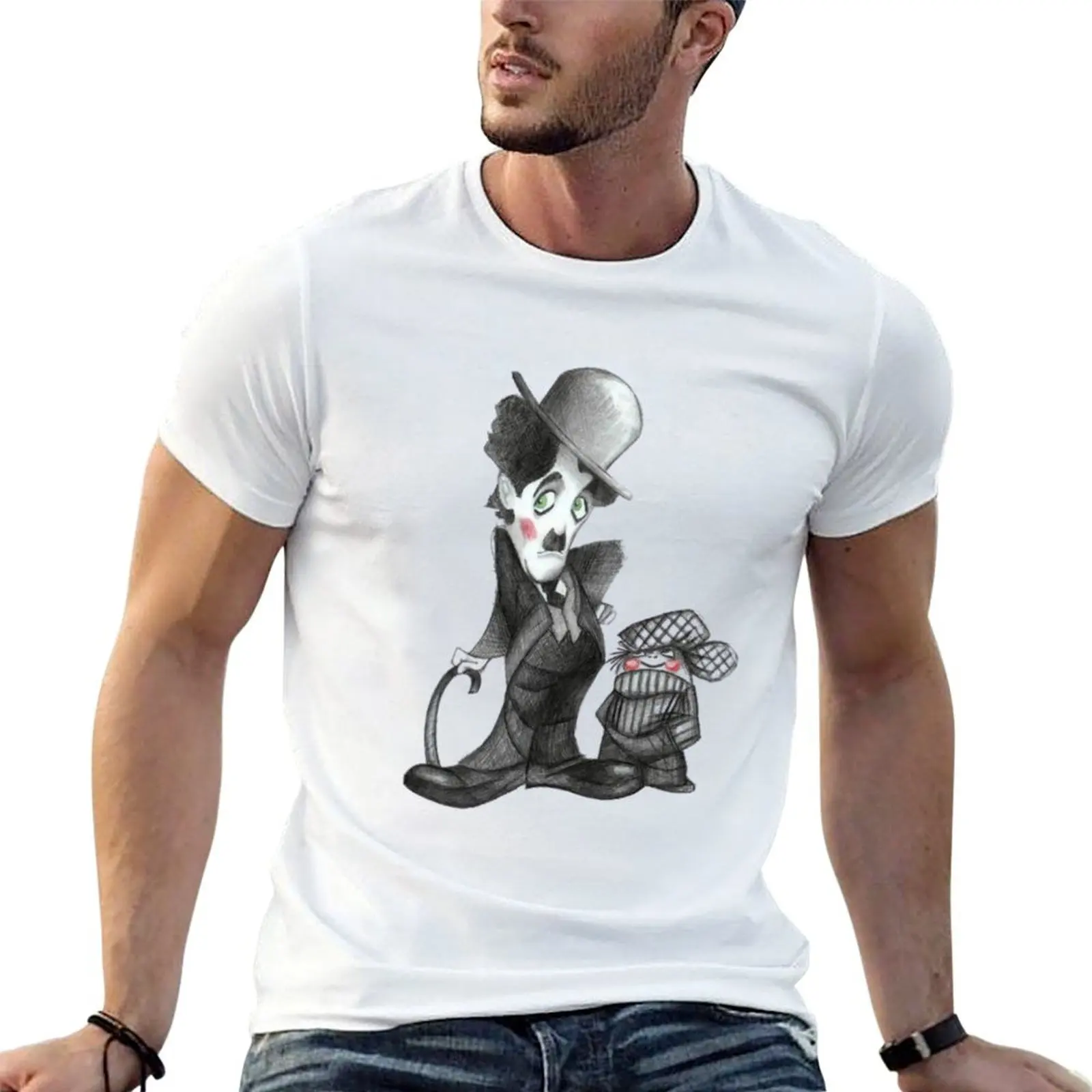 

charlie chaplin T-Shirt t shirts designer man t shirts for men casual T-Shirt