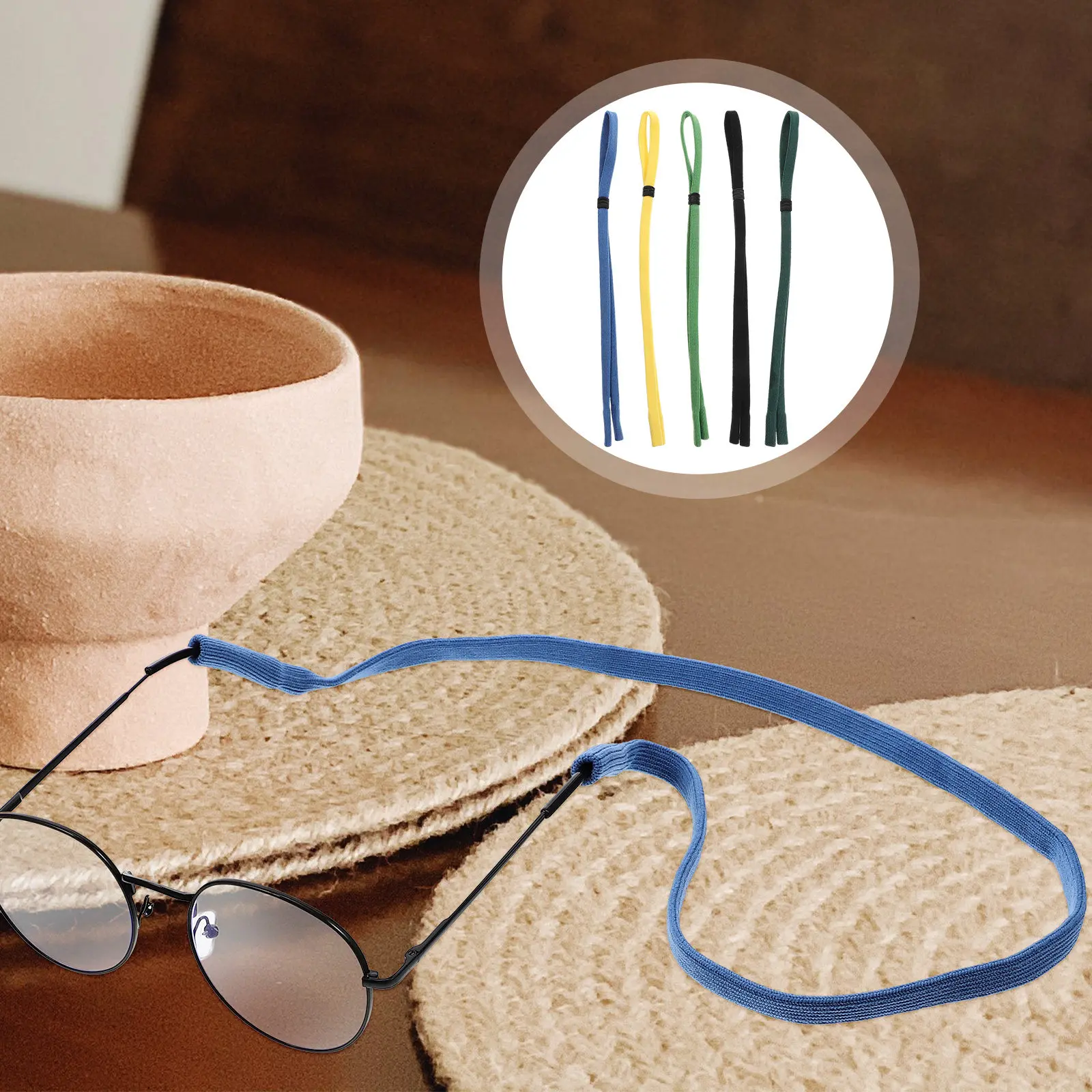 Sunglass Retainer Cord - 5Pcs Adjustable Eyeglasses Strap Non-Slip Elastic