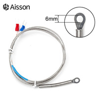 6mm Hole Washer Thermocouple Temperature Sensor Probe K / E Type 1/2/3/4/5M Cable For Industrial Temperature Controller