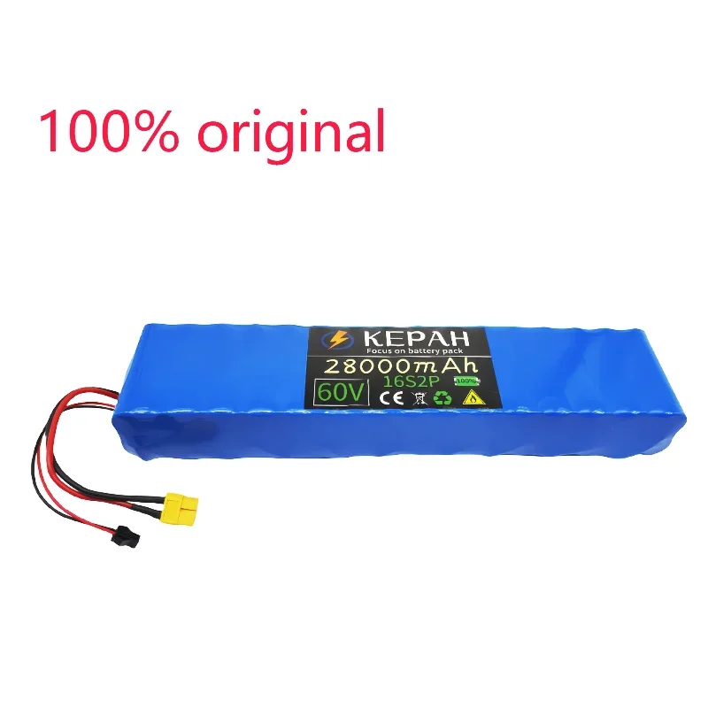 16S2P  60V  28Ah 18650 Rechargeable Li-ion Battery Pack lpega 67.2V Lithium Ion 28000mAh Ebike Electric Bicycle Scooter with BMS