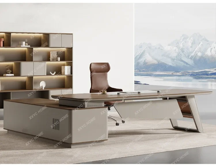 T Boss desk simple modern high-end light luxury office high-end manager desk
