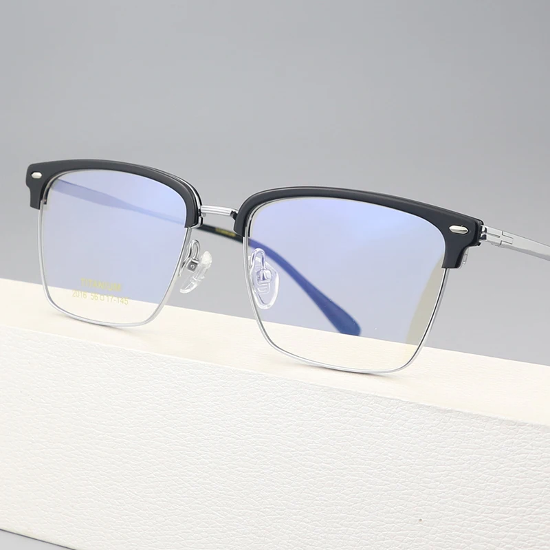 

Brand New Eyewear Retro Square Titanium Eyeglasses Fashion Myopia Optical Prescription Glasses Frame For Men And Women Spectacle
