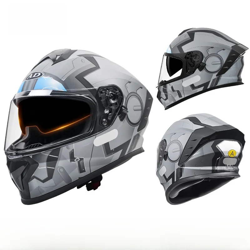 

Electric Motorcycle Helmet Men and Women Four Seasons Motorcycle Full Helmet RidingDOTCertified Safety Helmet