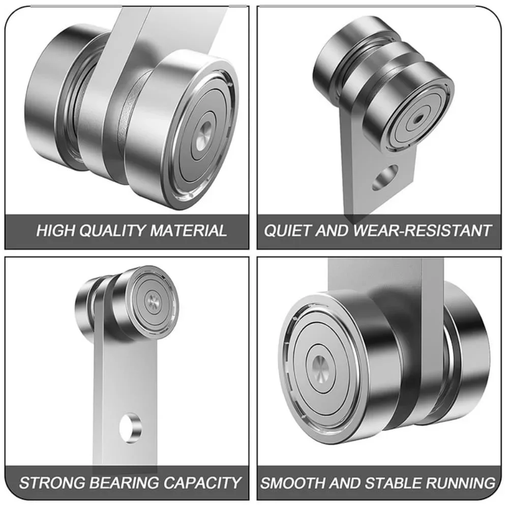 Double Bearing Sliding Door Wheels Heavy Duty For Smooth Sliding Operation Made With High Carbon Steel Suitable For Panel Doors