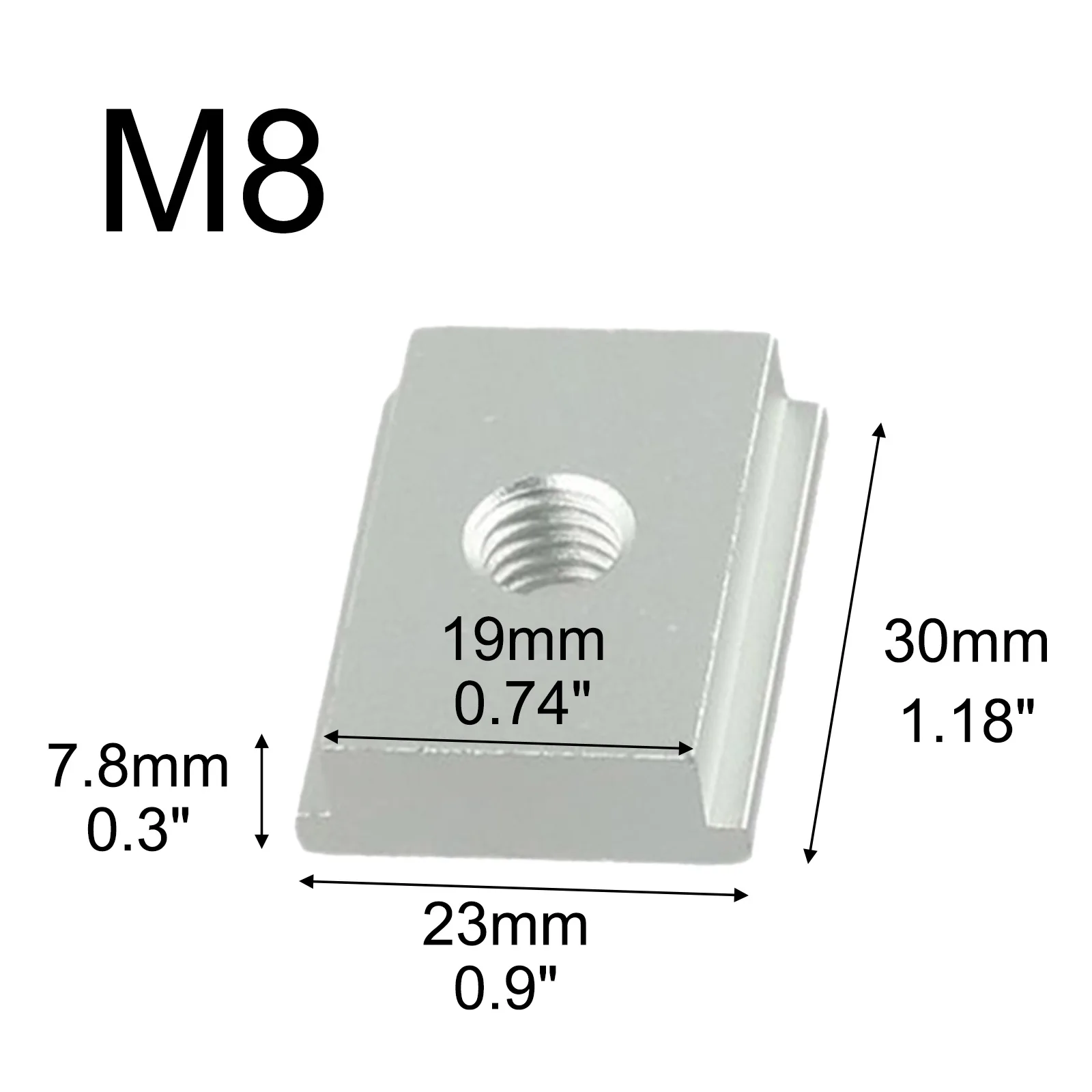 5Pcs/set T-track Slider Replacement Part For Milling Table M6/M8 T-Track Slider Aluminum Alloy T Slot Nut Woodworking Tool