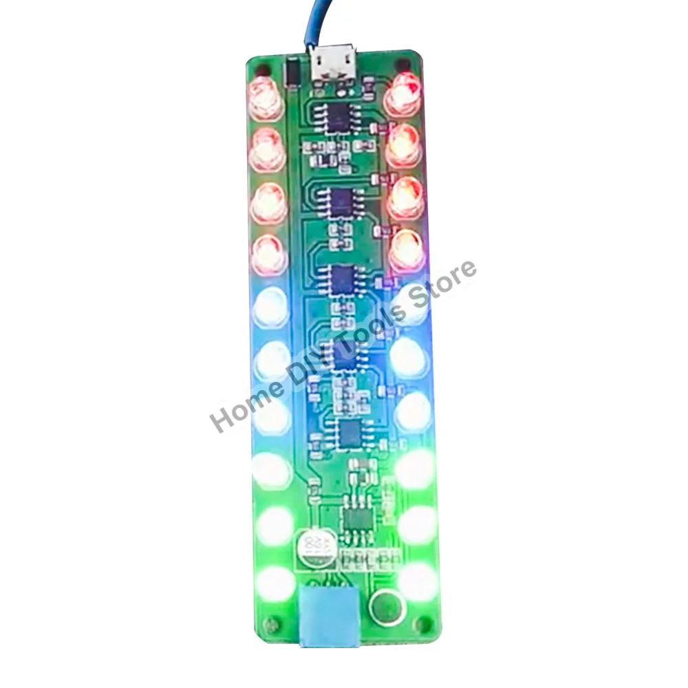 DC5-12V Acoustic sensor spectrum audio power amplifier level meter LED indicator flash melody light sound partner Display Module