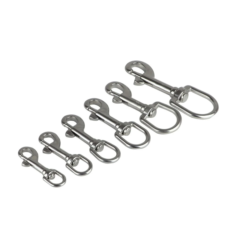 304 Stainless Steel Swivel Eye Bolt Snap Hooks Single Ended Trigger Chain Clip for, Pet Leash, Camera Strap, Keychain Pack of 10