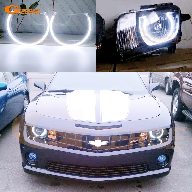 For Chevrolet Chevy Camaro 2009 2010 2011 2012 2013 Excellent Day Light Ultra Bright COB Led Angel Eyes Kit Halo Rings