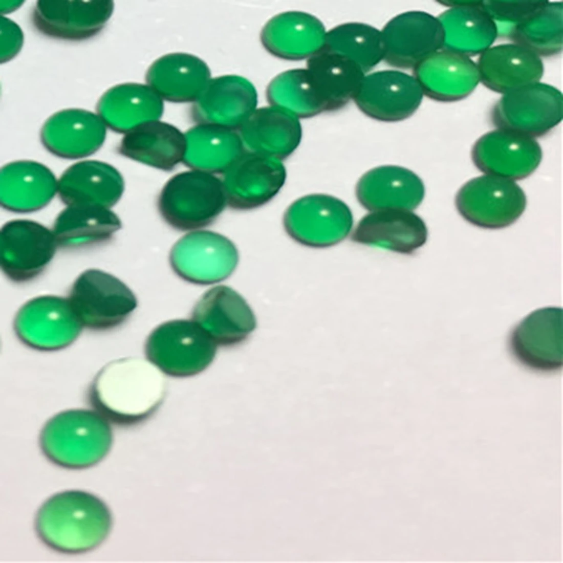 

20 шт./лот 1,5 мм ~ 3 мм маленькие размеры зеленый агат круглый кабошон драгоценный камень для ювелирных изделий