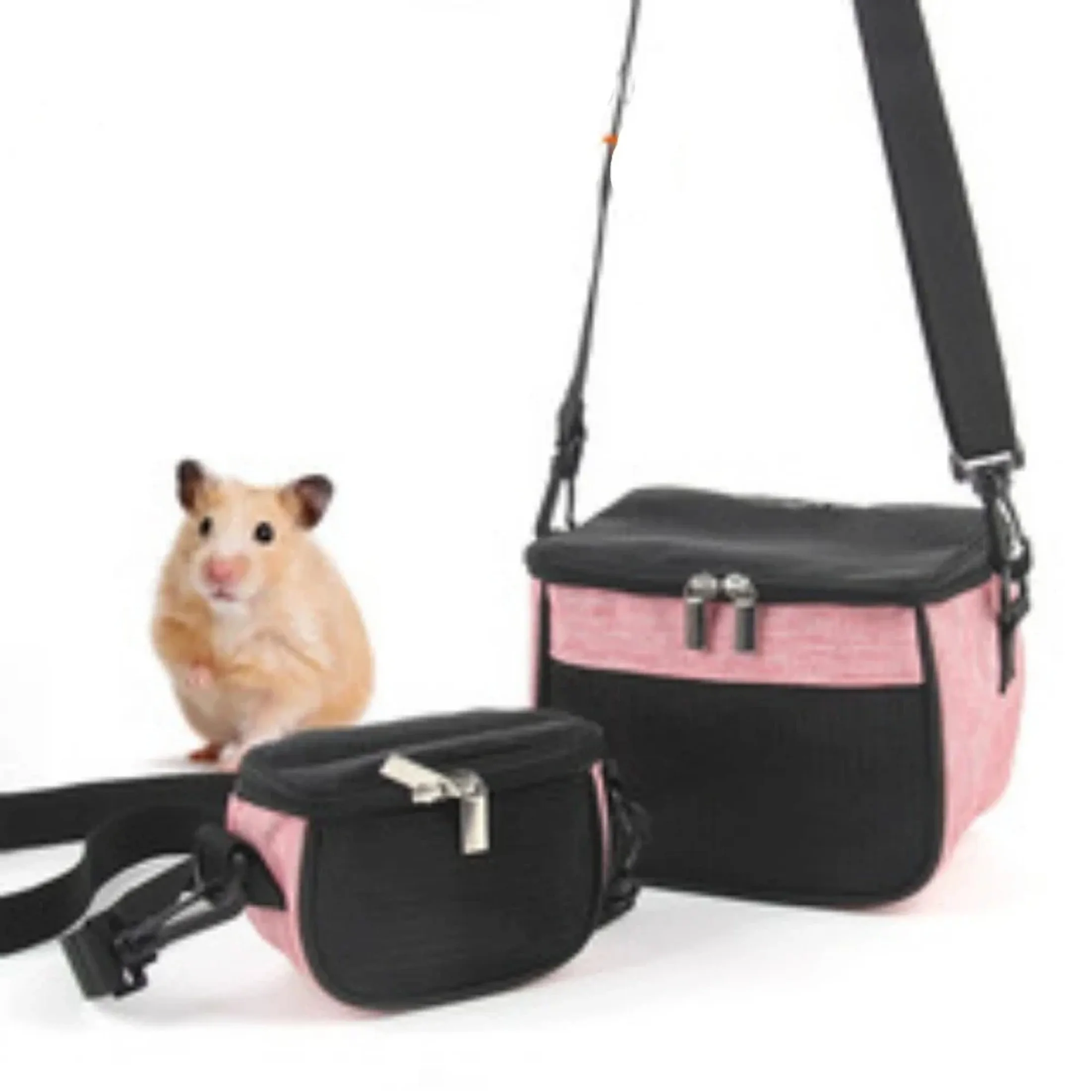 

Hamster Carrier Travel Bag Portable Breathable Parrot Cage with Adjustable Strap & Handle Outing Case for Dwarf Small Pets