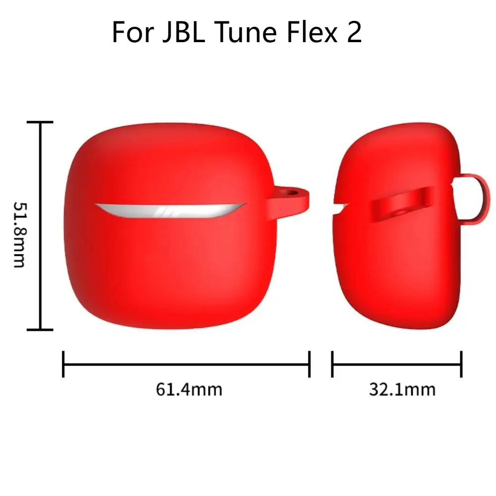

For JBL Tune Flex 2 Headphone Silicone Protector - Anti-drop, Shockproof & with Hook