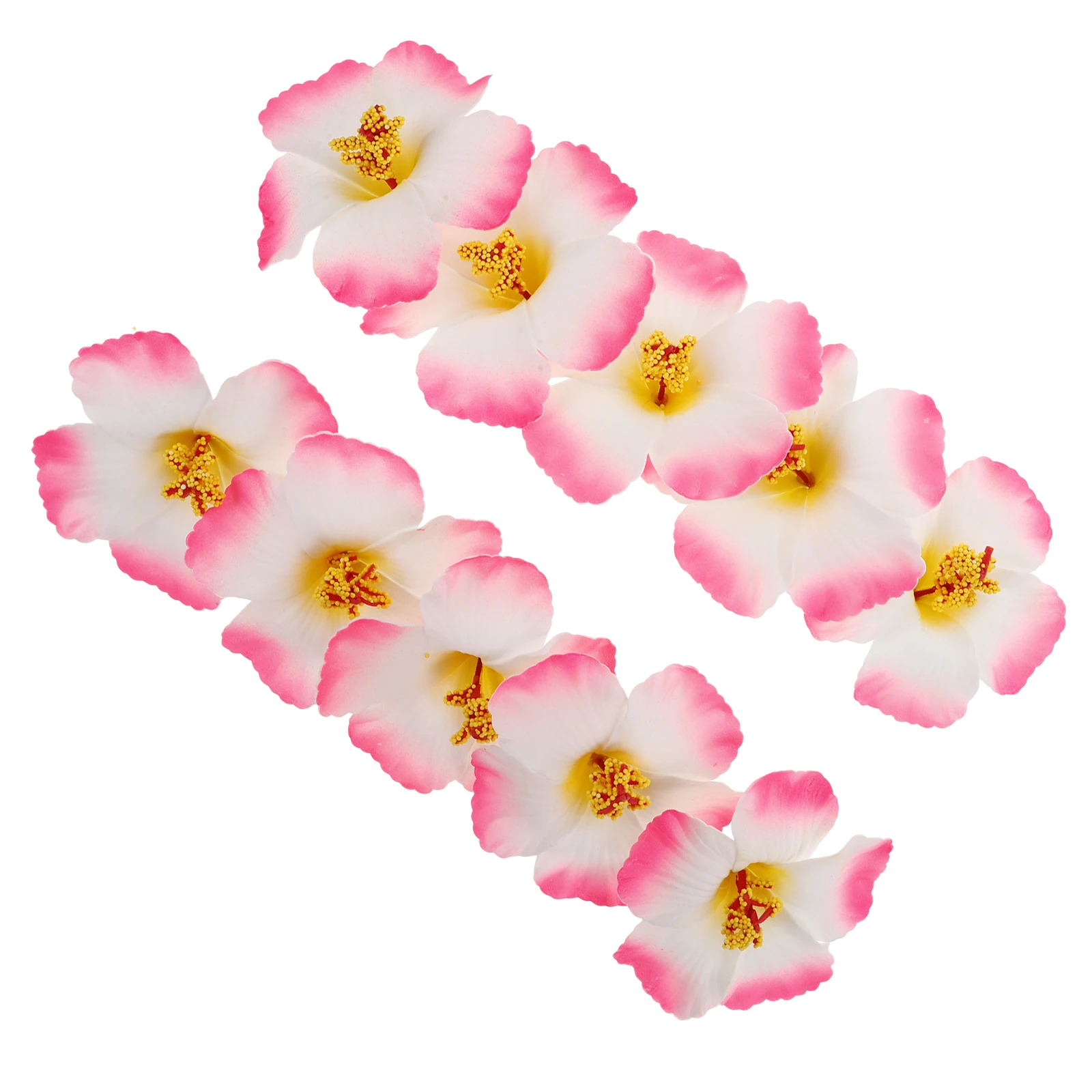 

10pcs Artificial Flower Decoration Faux Hibiscus Flowers Tropical Beach Wedding Party Supplies Hawaiian Theme Event Decorations