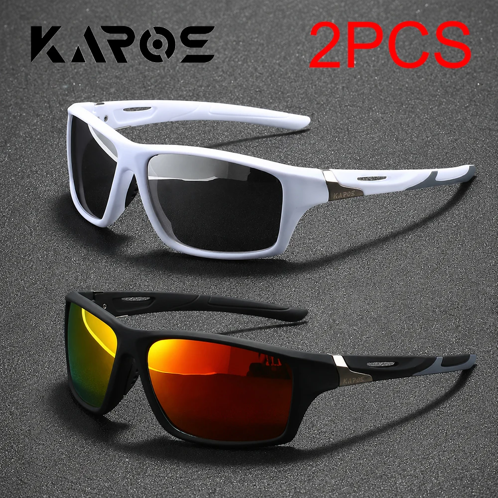 

2PCS/Set KAROS Sunglasses Polarized UV400 Fashion Sports Personalized Glasses Round Frame Men's And Women's UV400 Eyewear YZ2012
