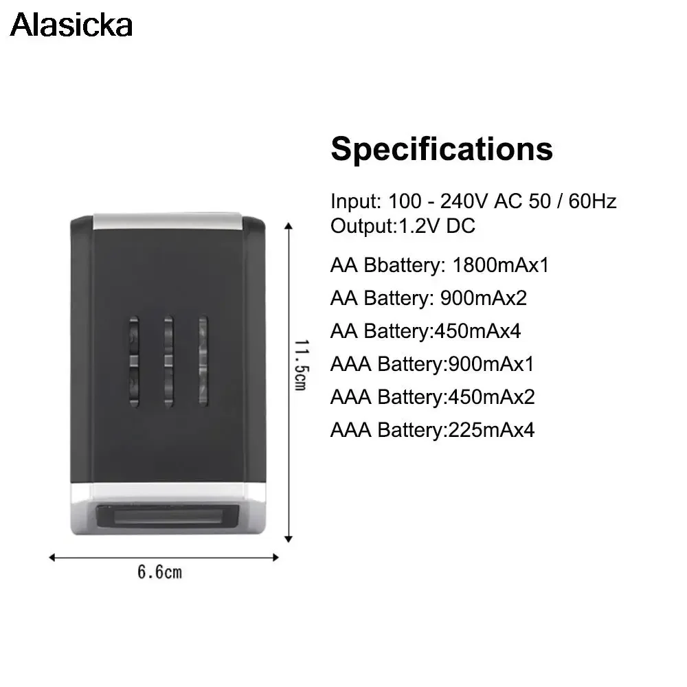 LCD-002 LCD 디스플레이 스마트 지능형 배터리 충전기, AA/AAA NiCd NiMh 충전식 배터리용, 4 슬롯