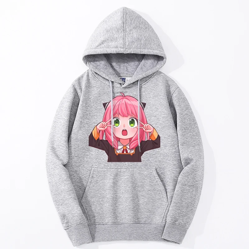 Spy x Family Hoodie Japan Anime Graphic Print Sweatshirts Cute Kawaii Girl Anya Tops Harajuku Unisex Couple Hoodies Streetwear