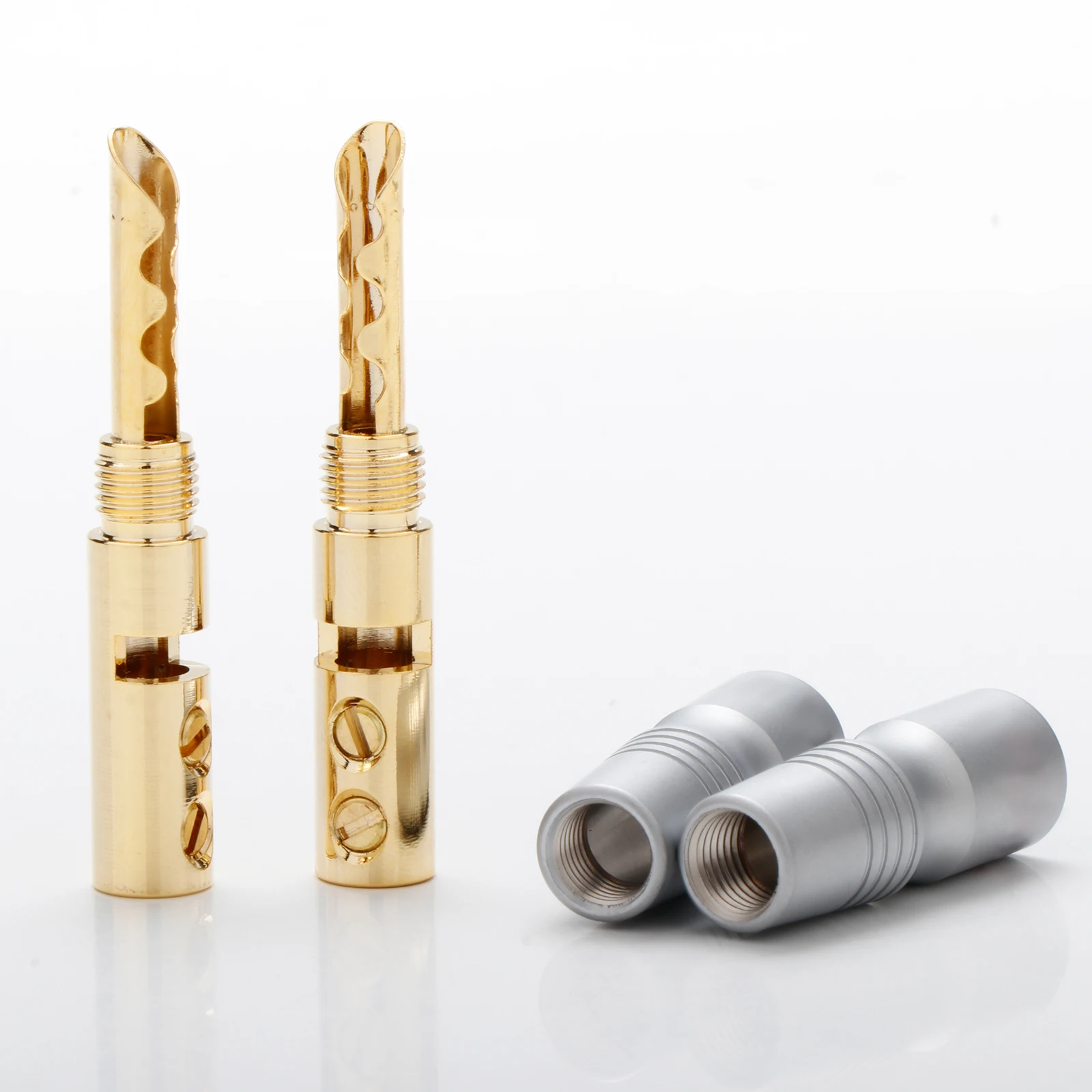 24K Gold-plated Z type BFA Banana plug HIFI Speaker Cable Wire Plug diy Speaker Cable Audiophile