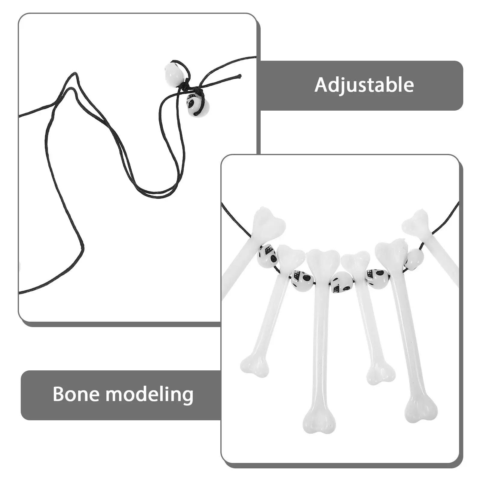 Halloween Bone Necklace Unique Creative Design Premium Plastic Material Comfortable Skin Touch Lightweight Choker for Women Gift