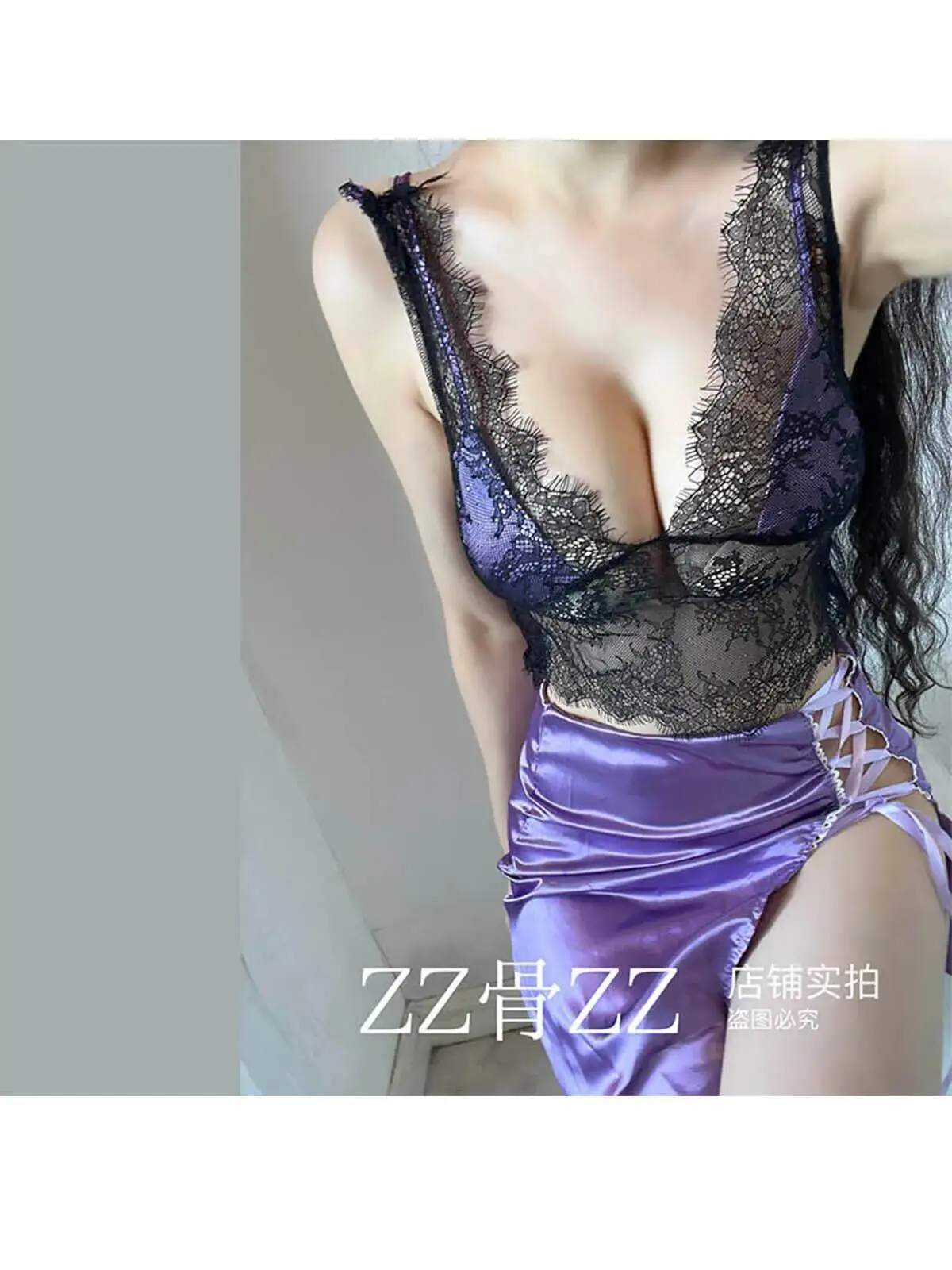 Nuevo dulce estilo fresco con cuello en V de encaje Patchwork transparente Sexy vestido con lazo elegante caliente Sexy mujeres coreanas Mini vestido 2025 dulce U833