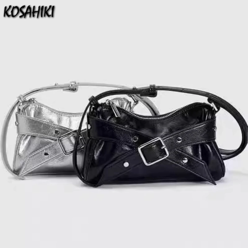 Luxury Design Vintage All Match Underarm Bag Women Sweet Cool Y2k Punk Shoulder Bags 2025 Fashion Office Lady Handbags Crossbody