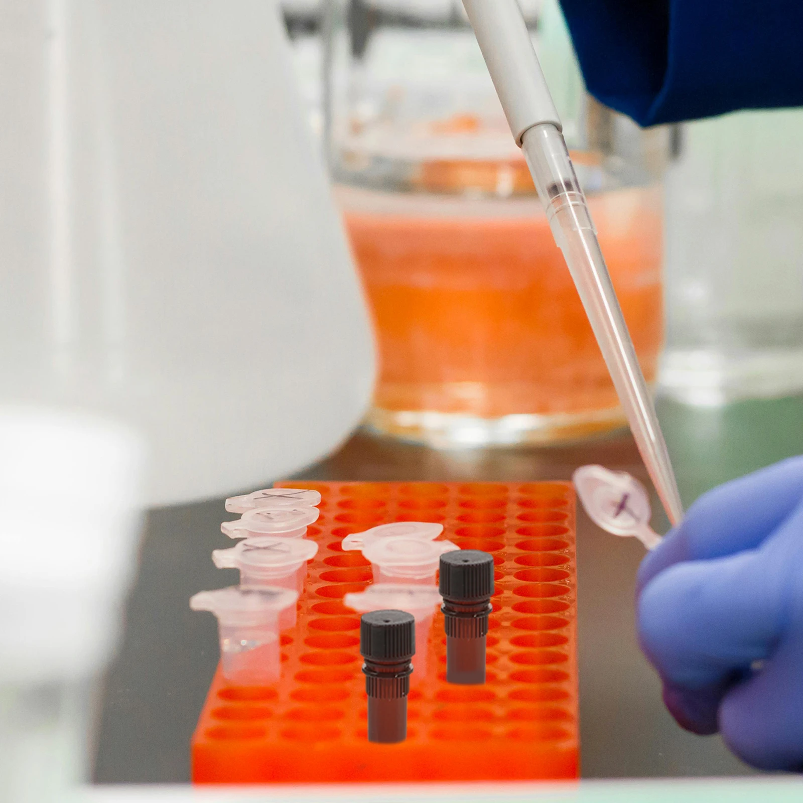 

20pcs Freezing Tubes Brown Lightproof Test Tubes For Scientific Experiments Sampling Storage Plastic Testing Containers