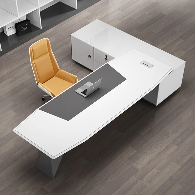 

Окрашенный офисный стол Boss, популярный светильник, роскошный дизайн, офисный стол, современная художественная офисная мебель Der Schreibtisch XYOD