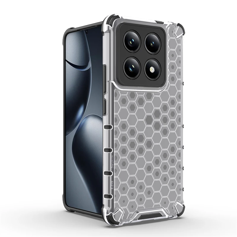 Shockproof Case For Xiaomi 14T Pro Honeycomb Armor Transparent Case For Xiaomi 14T Pro Case Back Cover For Xiaomi 14T 14 T Pro