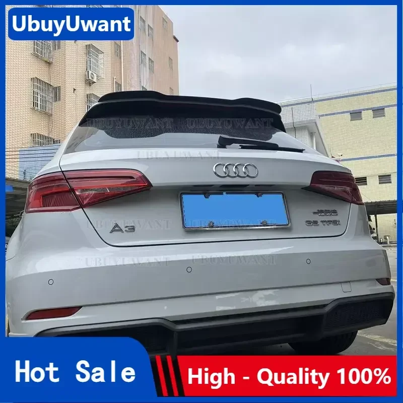 For Audi A3 S3 S Line 8V Hatchback 5Doors High Quality ABS Plastic Rear Roof Spoiler Trunk Wing Boot Cover Accessories 2014-2020