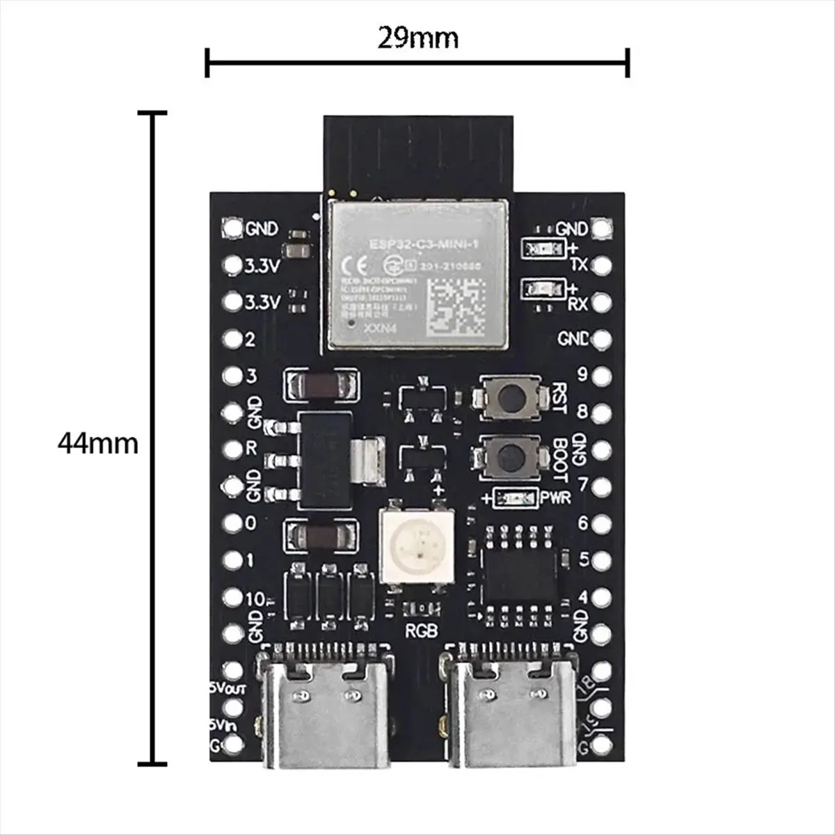 

[ABDH] ESP32-C3 Development Board Dual Type-C WiFi Bluetooth BLE5.0 DevKitM-1 Core Board ESP32C3 Module