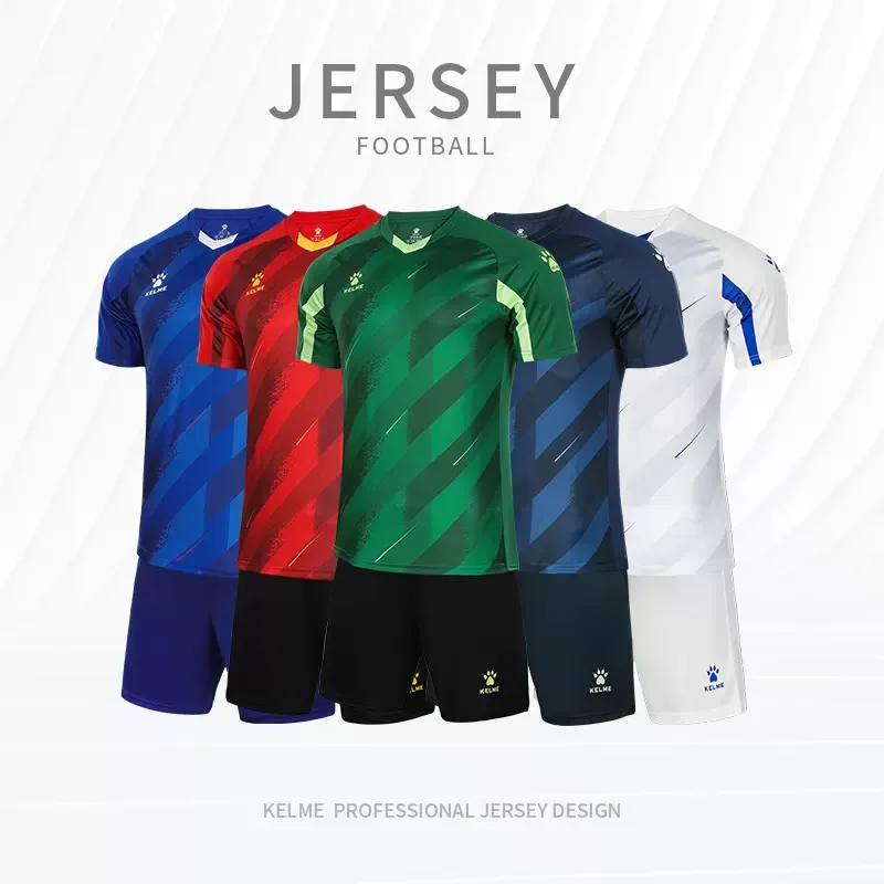 KELME Sportswear Men Summer Football Jerseys Comfortable Professional Football Shirts Training Wear Customized Team Uniforms