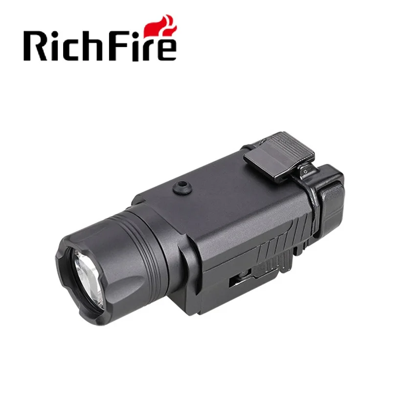 Richfire SFD-058 Tactical LED Flashlight 600LM Green Laser Sight Combo Pistol Light Handgun for Quick Detach Rail Mount