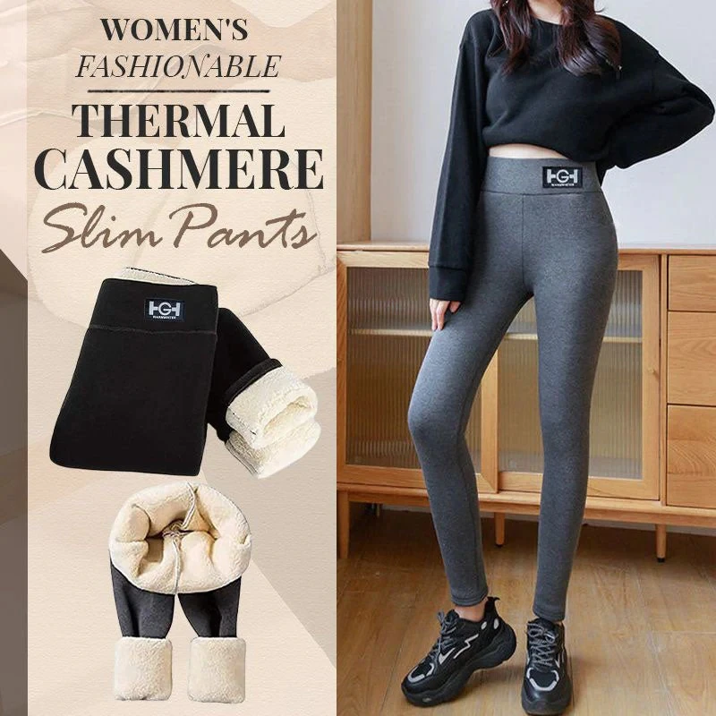 

Women’s Fashionable Thermal Cashmere Slim Pants Winter Leggings Women Velvet Fleece Lined Slim High Waist Skinny Women Leggins