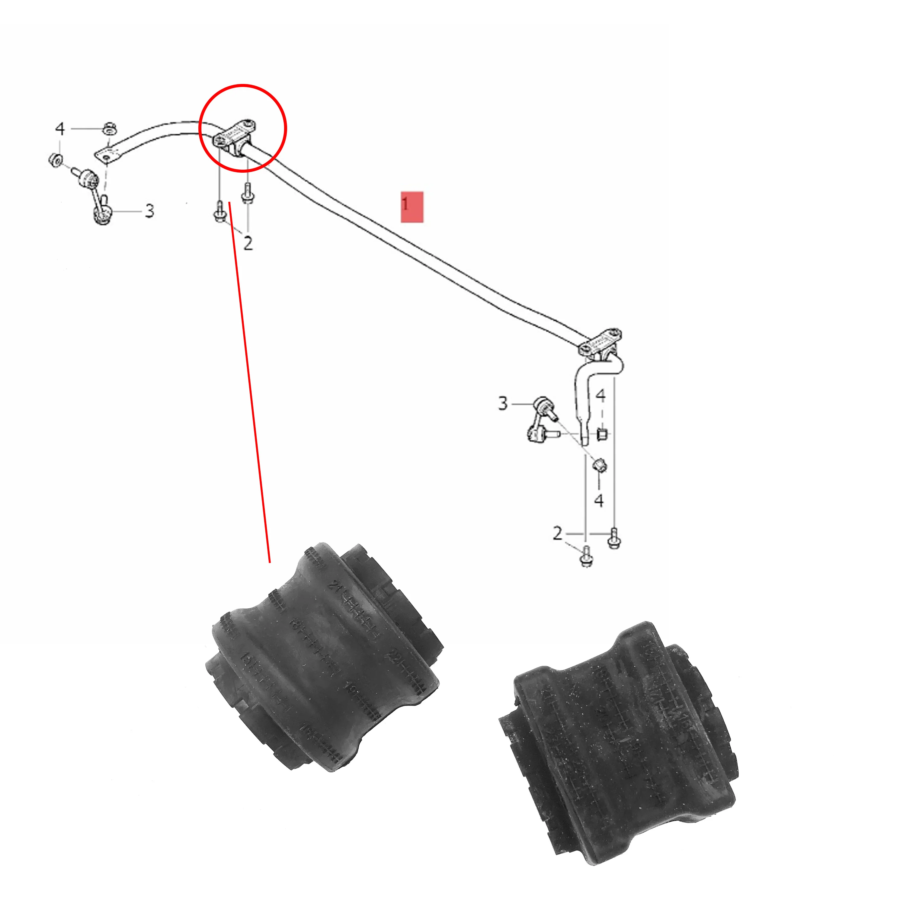 

car products Rear Stabilizer Sway Bar Bushing car accessories For Volvo XC60 V90 2017- 31387215