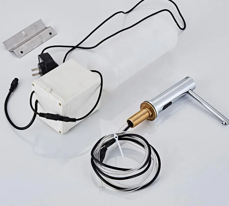 Induction Hand Free Faucet Style Soap Dispenser Liquid Foam Brass Automatic Soap Dispenser