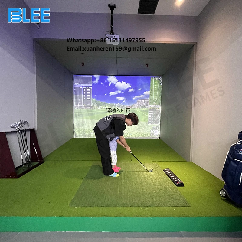 Commercial Indoor Golf Simulator Smart Screen Interactive Projection Golf Game Golf Simple Simulator