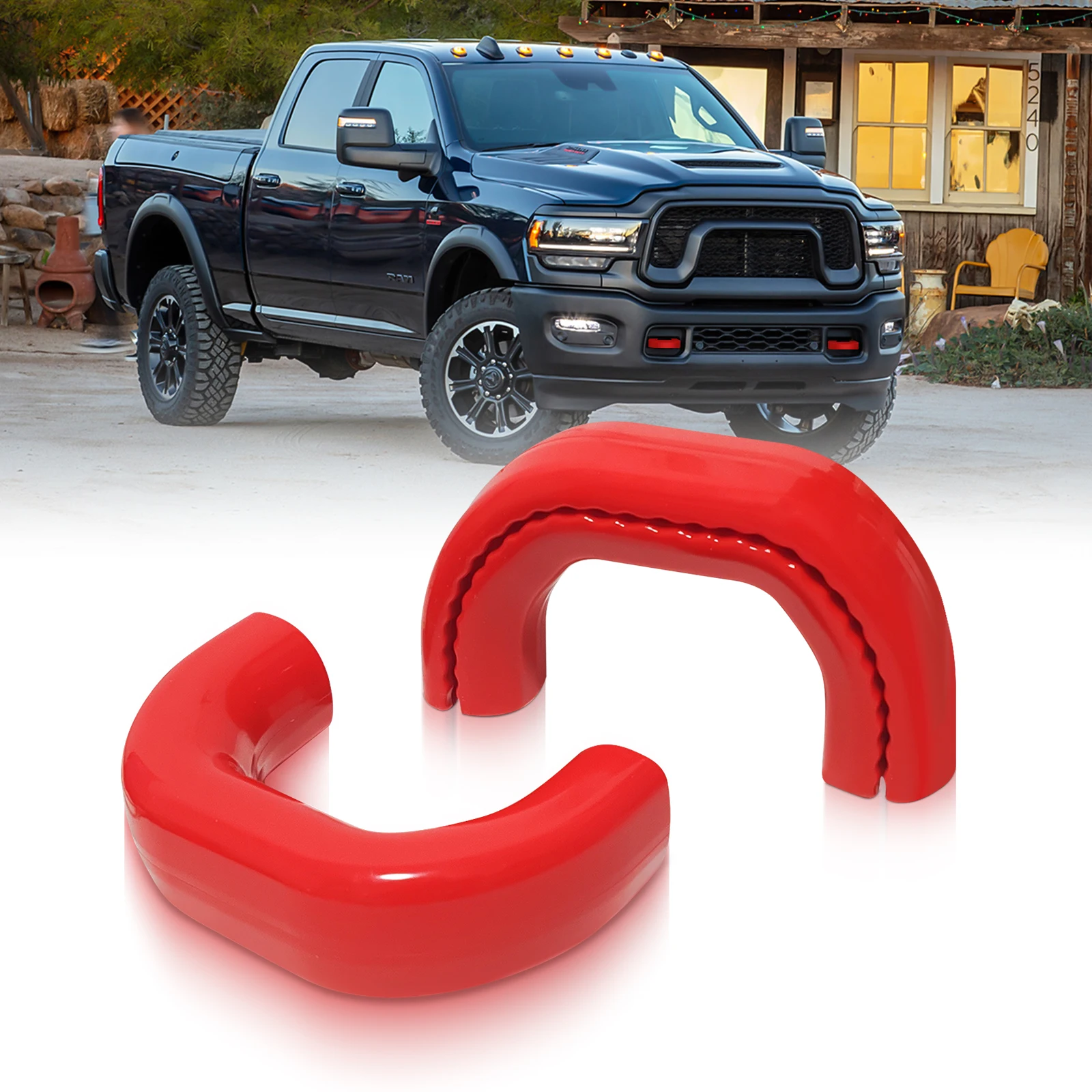 

Tow Hitch Covers for Dodge RAM 2500/3500 2019-2025 Thicken Upgrade, Tow Hook Cover Accessories