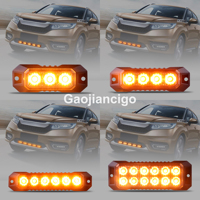 1PCS 4LED Styles Strobe Warning Light Strobe Grille Flashing Mini Lightbar For Truck Car Beacon Lamp Traffic Police Light 12-24V