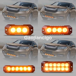 1PCS 4LED Stili Stroboscopico Spia Stroboscopica Griglia Lampeggiante Mini Lightbar Per Camion Auto Faro Lampada Semaforo Della Polizia 12-24V