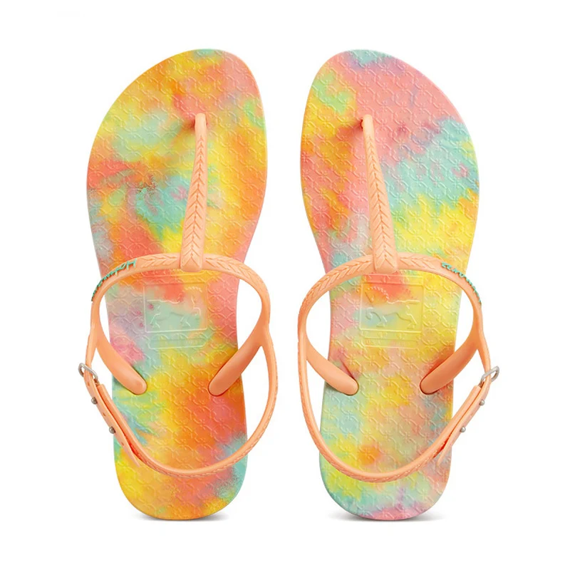 2025 New Starfish Rhinestone Non-slip Sandals Women\'s Fashion Trend Wearing Flip Flops Sandals Beach Shoes Flat Roman Sandals