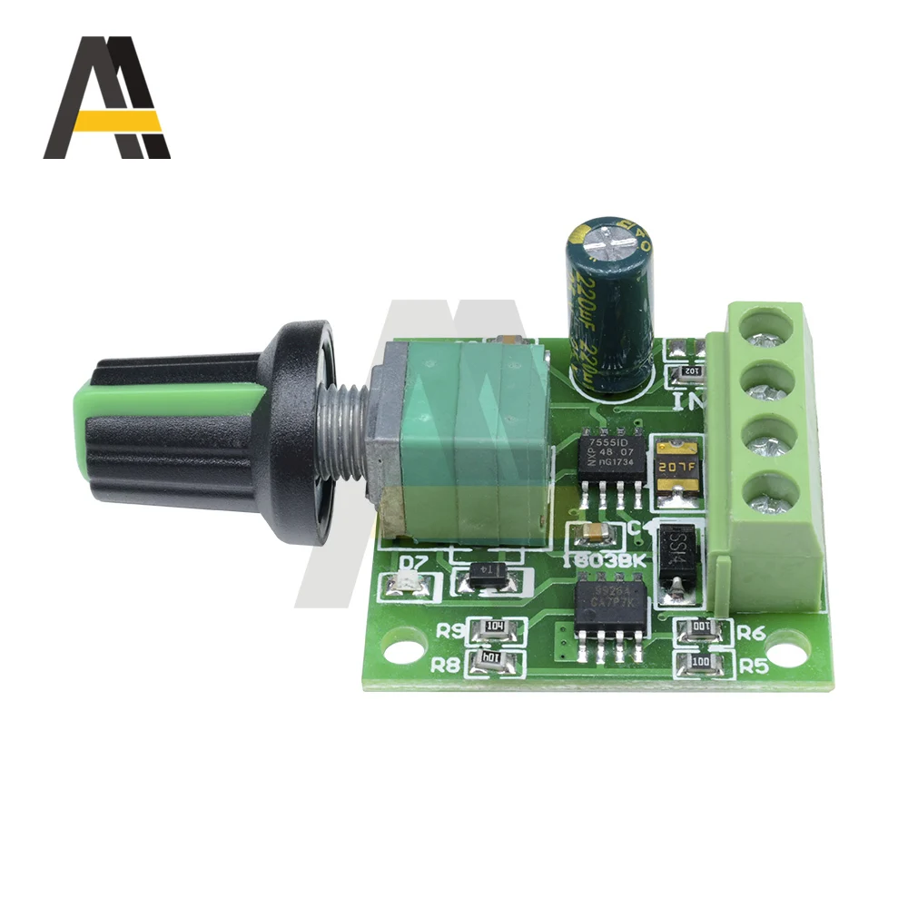 Velocidad del motor de CC PWM ​ ​ Regulador 1,8 V 3V 5V 6V 12V 2A 1803BK PWM Controlador de velocidad del motor Interruptor regulador de velocidad del motor de bajo voltaje