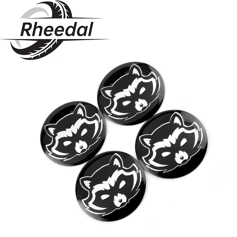 

Rheedal 4Pcs 56.5mm/2.22in Aluminum Car Sticker Car Rims Caps Center Covers sticker styling stickers decals Auto Accessories