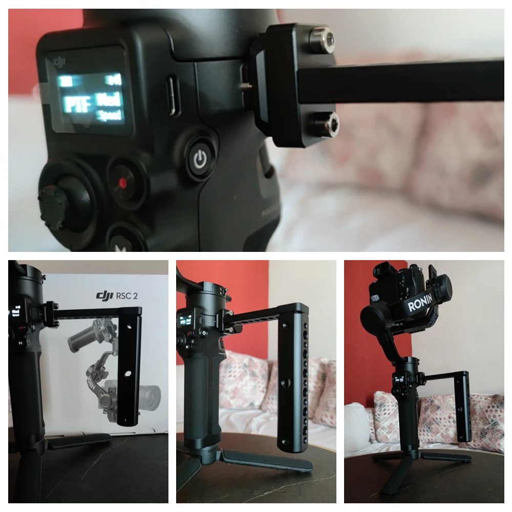Ronin S RS2 مقبض قبضة تمديد يده رصد ميكروفون جبل حامل مع ثقب المسمار ل DJI Ronin S Ronin-S2 SC RS2 Gimbal