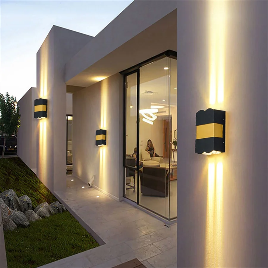 12/20W Waterproof Narrow Beam LED Wall Lamp Outdoor Garden Gate Villa Exterior Wall Light Spotlight Landscape Wall Washer Lamp