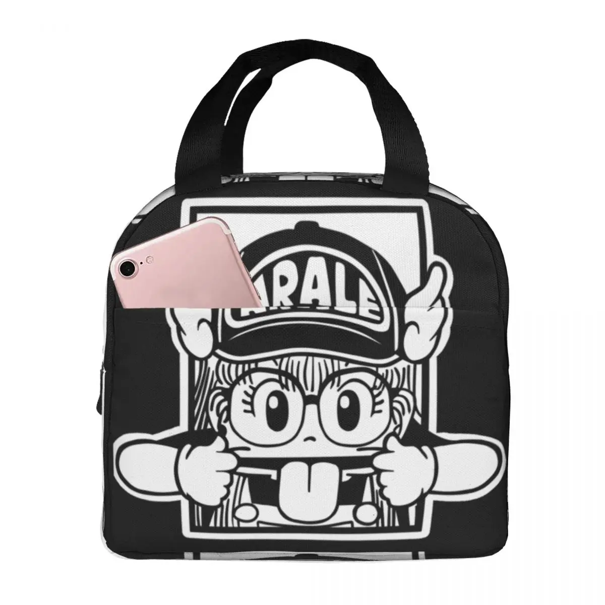 Cartoon Comics Arale Dr Slump Insulated Lunch Bags for Women Resuable Cooler Thermal Bento Box Work School Travel