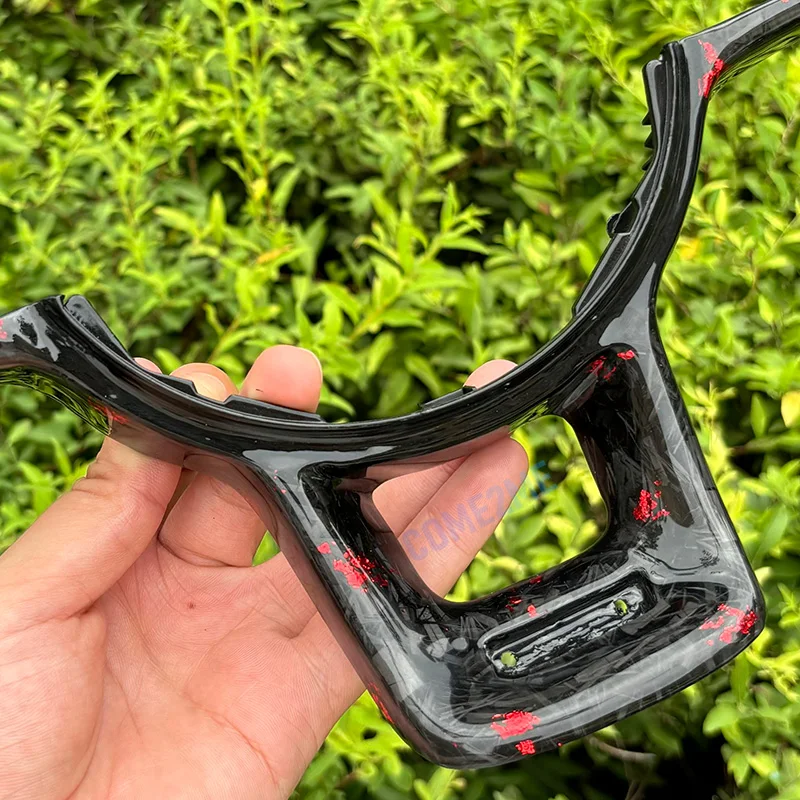 Carbon Fiber Rline Button Frame For VW Golf 7 MK7 Passat B8 Tiguan MK2 Forged Carbon Fiber Steering Wheel Decorative Frame