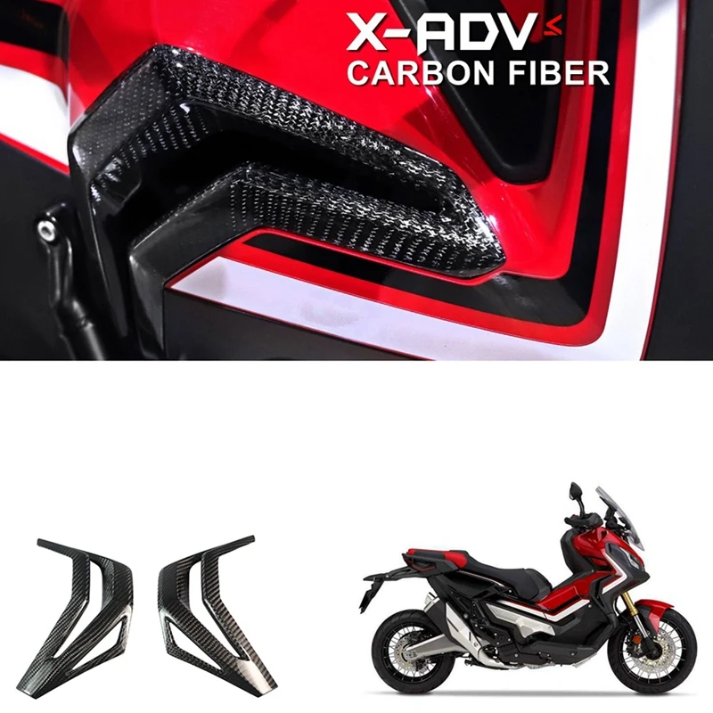 

NEW-Motorcycle Carbon Fiber Body Side Air Outlet Duct Covers Trim For Honda X-ADV XADV 750 2017 2018 2019 2020