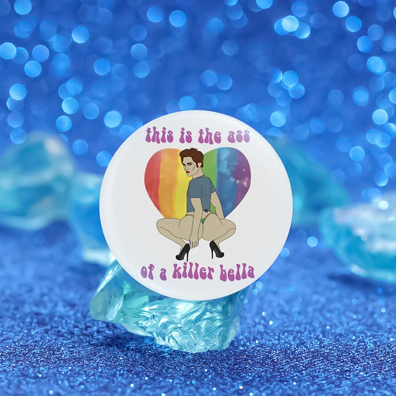 This Is The Ass Of A Killer Bella Soft Button Pin Funny Creative Pattern Brooches Lapel Badges Jewelry Gift Wholesale ﻿