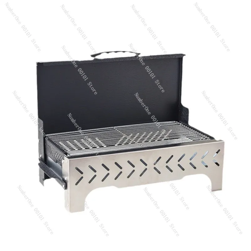 

Outdoor collapsible grill, home windproof portable charcoal grill, picnic camping skewers grill