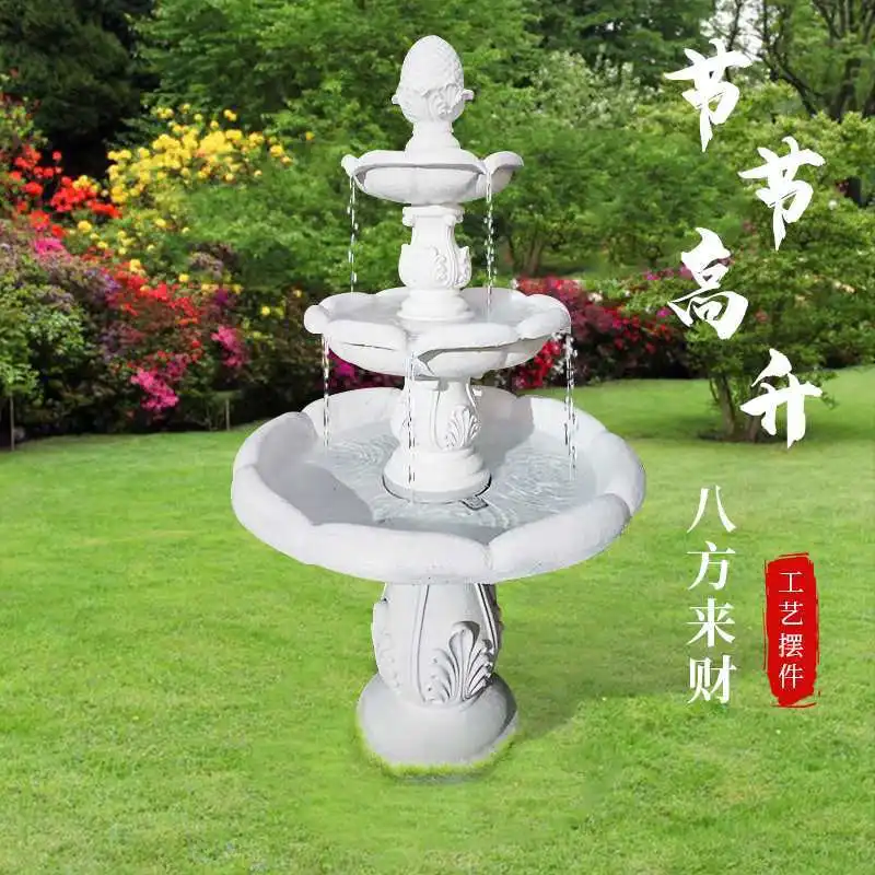 European outdoor running water fountain ornament circulation pool courtyard garden villa floor creative landscape decoration